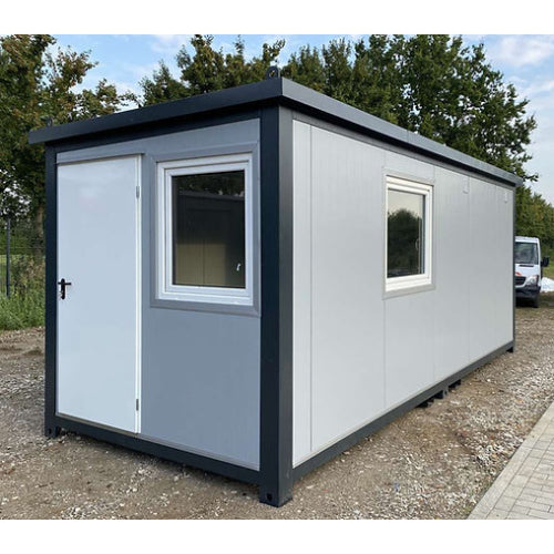 Bürocontainer 6x2,40 m mit WC, Dusche und Küche