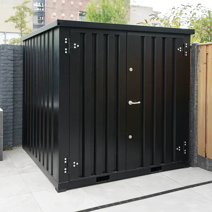 Metallischer Lagercontainer 2 x 2 Meter mit Doppeltür