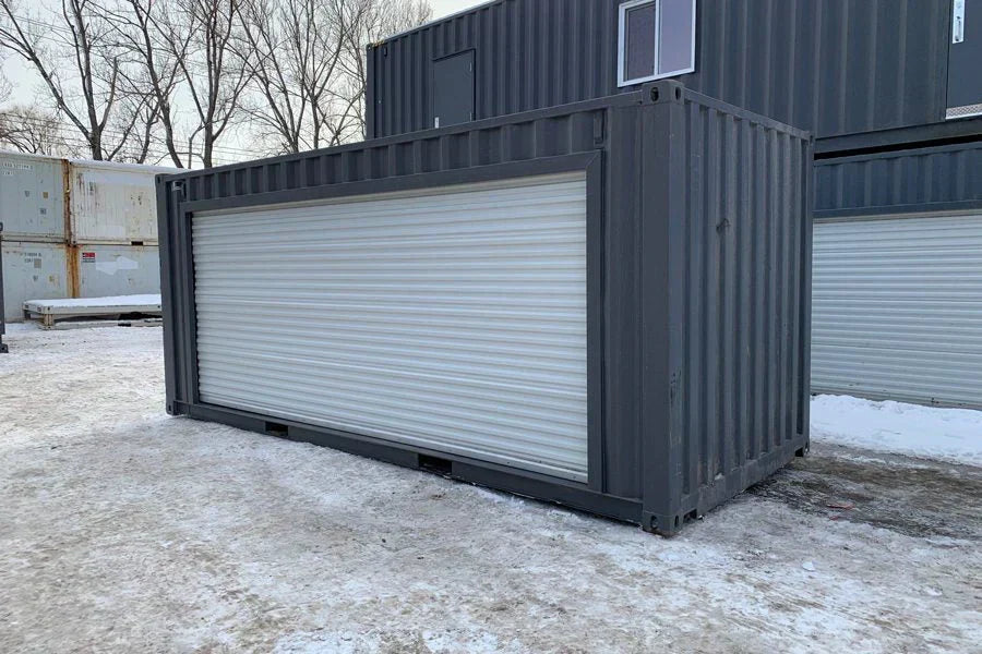 20-Fuß-Container mit 16 Rollladentüren