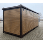 Bürocontainer 6x2,40 m – Holzfarbe