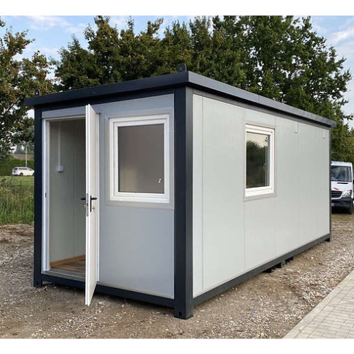 Bürocontainer 6x2,40 m mit WC, Dusche und Küche