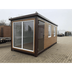Bürocontainer 6x2,40 m – Holzfarbe