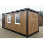 Bürocontainer 6x2,40 m – Holzfarbe