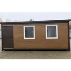Bürocontainer 6x2,40 m – Holzfarbe