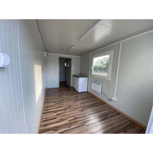 Bürocontainer 6x2,40 m mit WC, Dusche und Küche