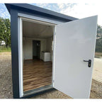 Bürocontainer 6x2,40 m mit WC, Dusche und Küche