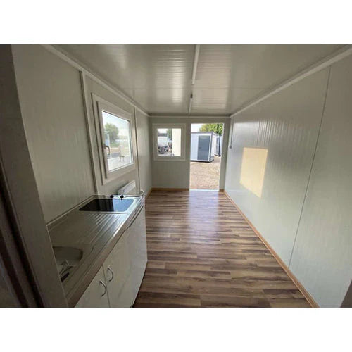 Bürocontainer 6x2,40 m mit WC, Dusche und Küche